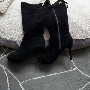 Brand new Venus black over the knee boots suede 9